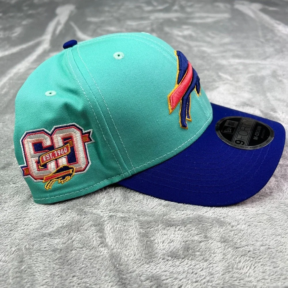 New Era Buffalo Bills Clear Mint 60th‎ Anniversary Patch 9Forty M Frame Snapback